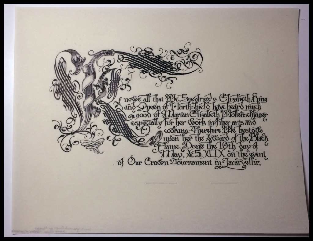 Finished scroll