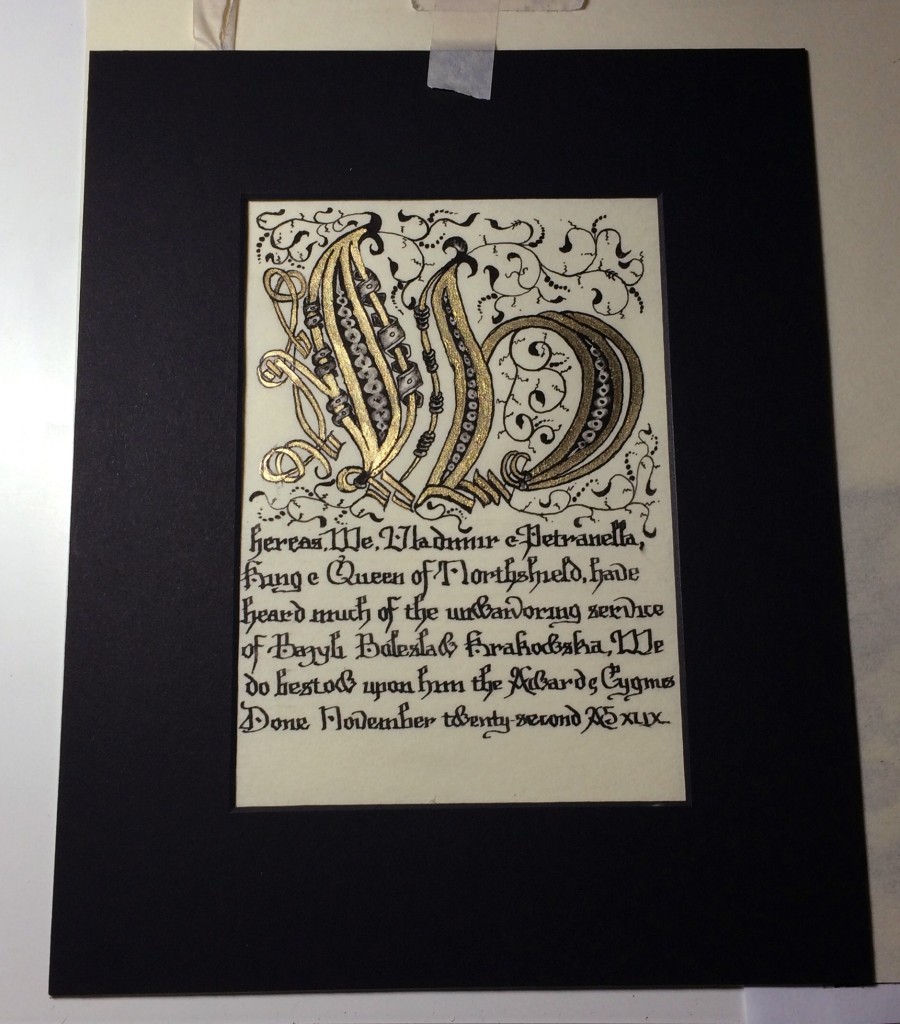 Finished scroll