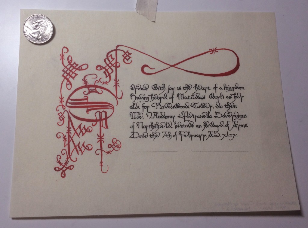 Finished scroll
