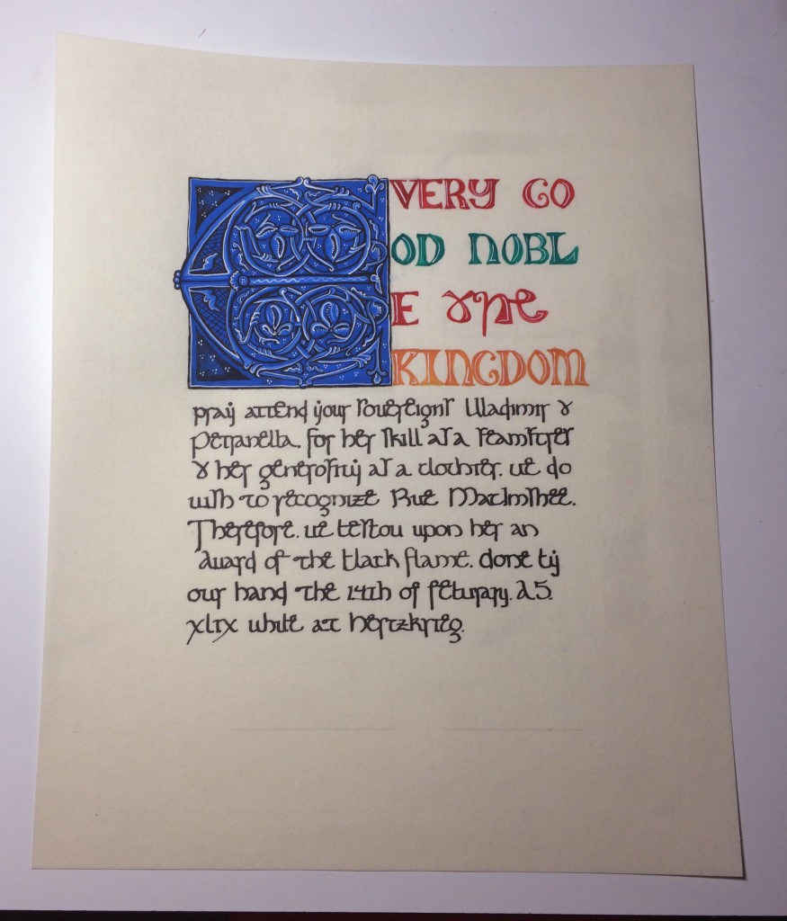 Finished scroll